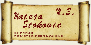 Mateja Stoković vizit kartica